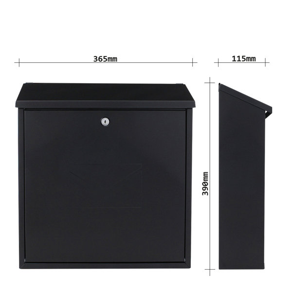 Dakota Fields Linhurst Steel Wall Mounted Letter Box Wayfair.ie